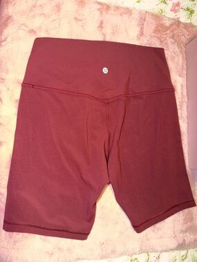 lululemon align Women's High-Rise Maroon Bike Shorts 6inch